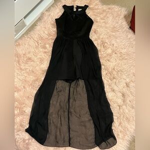 Sheer Black Sleeveless Romper Dress